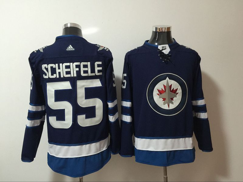 Men Winnipeg Jets #55 Scheifele Blue Hockey Stitched Adidas NHL Jerseys->winnipeg jets->NHL Jersey